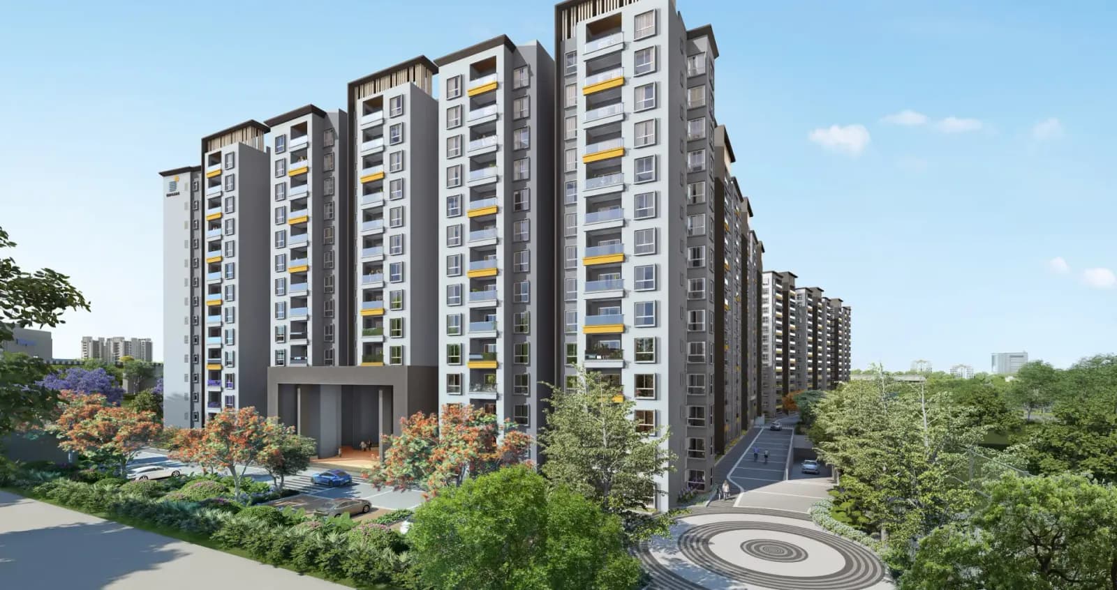 Brigade Eternia: Exterior render of the residential towers (artist's impression) (artist’s impression)