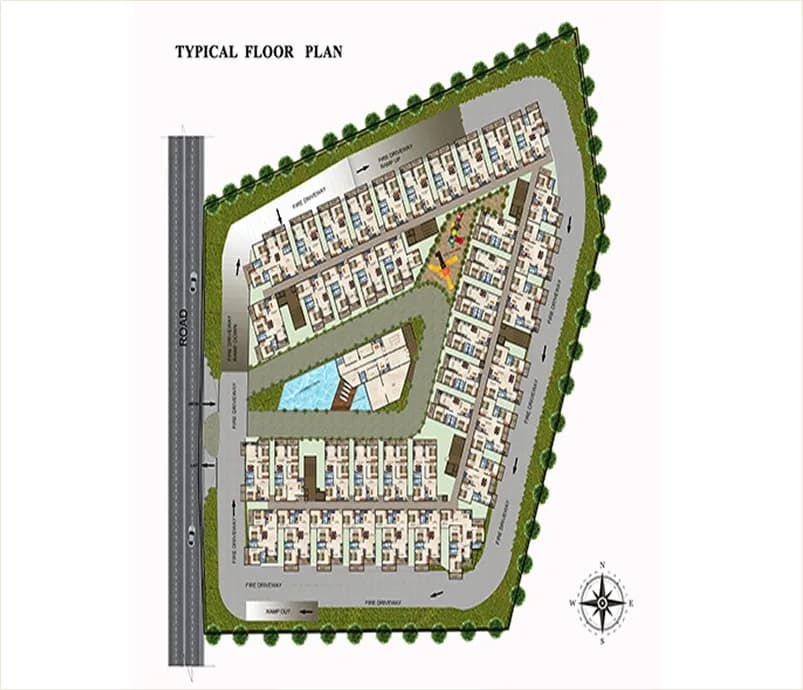 DS Max Sky Fields floor plan: Typical floor plan of the towers