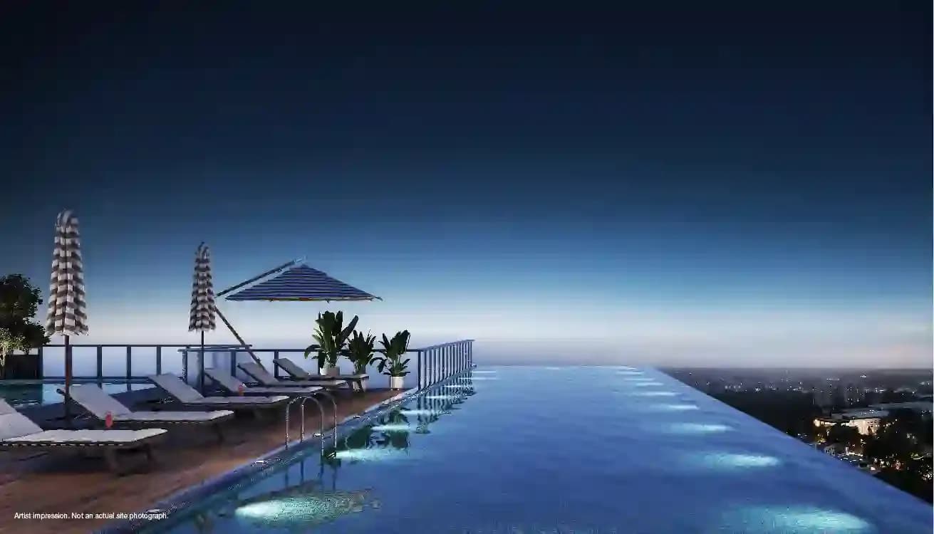 Godrej Tiara: Infinity-edge swimming pool (artist's impression) (artist’s impression)