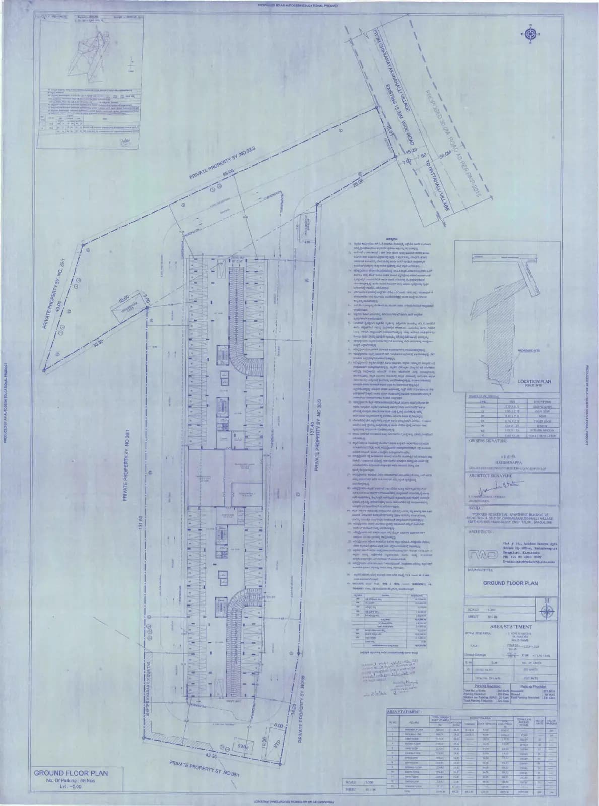 Greennesto Primus: 3 Ground Floor Plan c.pdf (filed with Karnataka RERA)