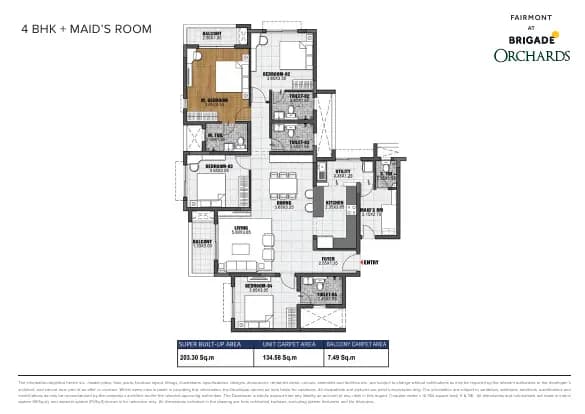 Fairmont at Brigade Orchards: Brochure, page 2 (filed with Karnataka RERA)