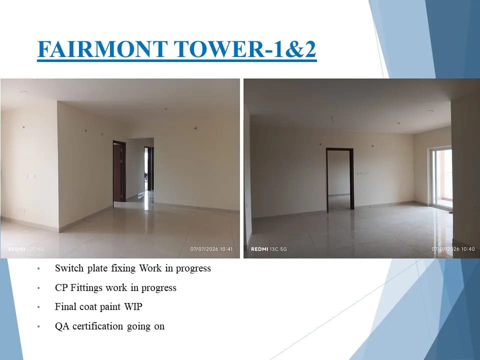 Fairmont at Brigade Orchards: Site photo filed with Karnataka RERA