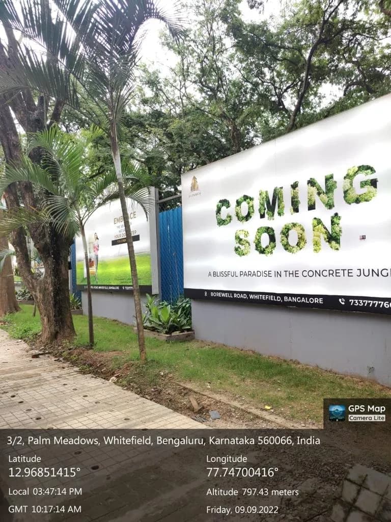 ELV High Garden: Site photo filed with Karnataka RERA