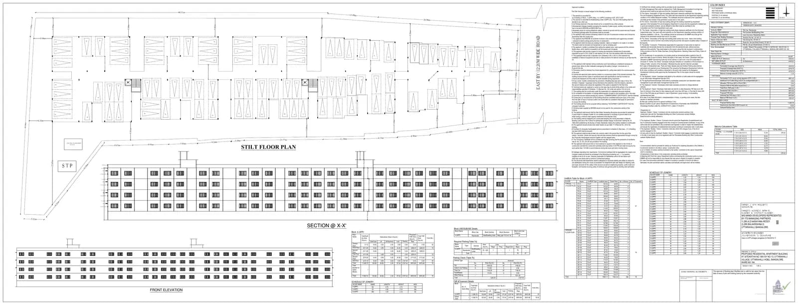 Nandi Brindavan: Approved Building/Plotting Plan, page 1 (filed with Karnataka RERA)
