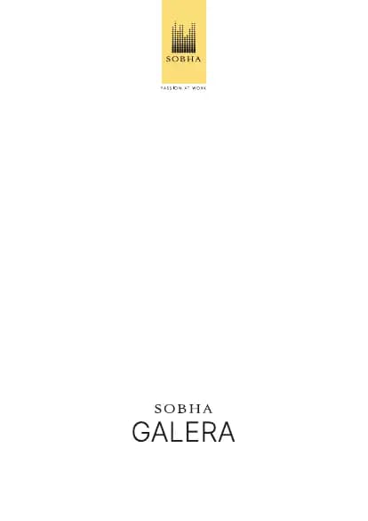Sobha Galera: Brochure, page 1 (filed with Karnataka RERA)