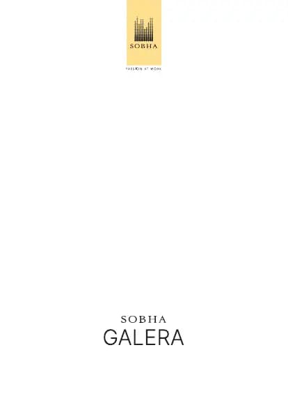 Sobha Galera: 12 Galera RERA brochure final, page 1 (filed with Karnataka RERA)