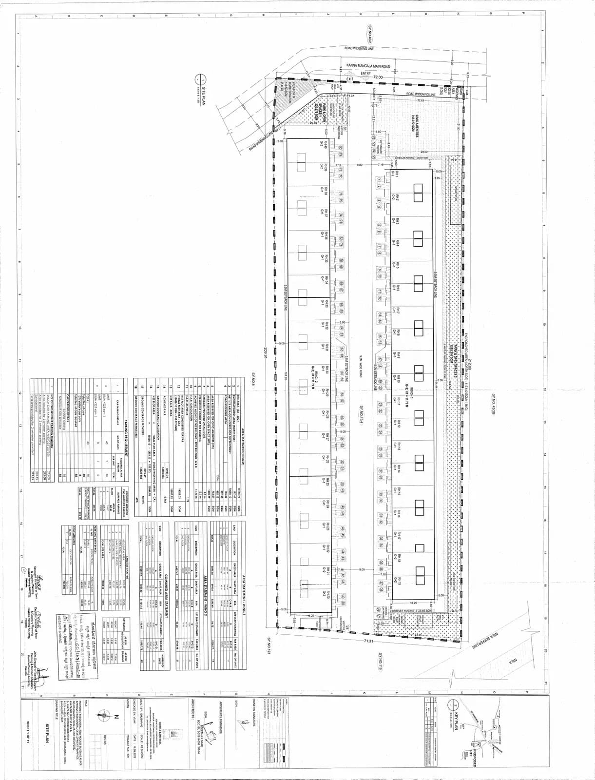 Sobha Galera: Existing Layout Plan (filed with Karnataka RERA)