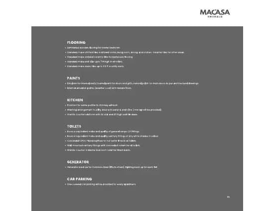 Macasa Emerald: Brochure, page 2 (filed with Karnataka RERA)