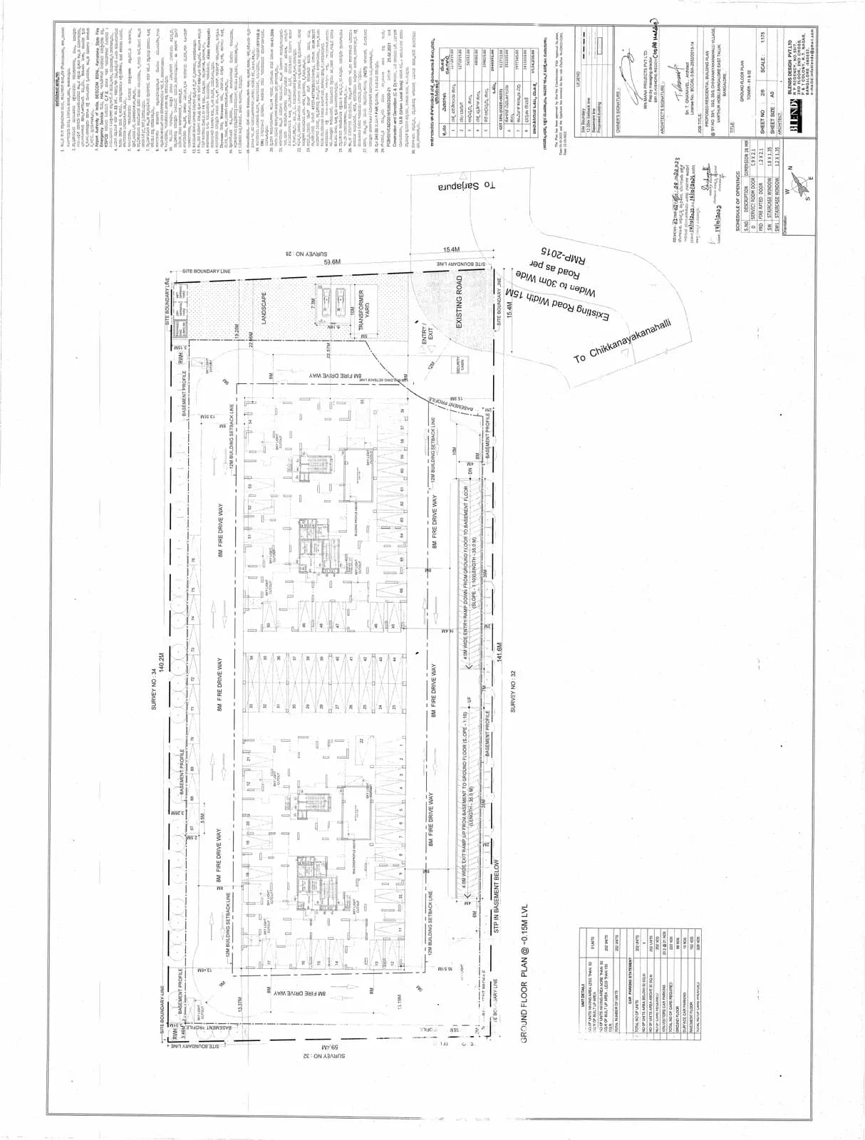 Macasa Emerald: Ground Floor Plan (filed with Karnataka RERA)