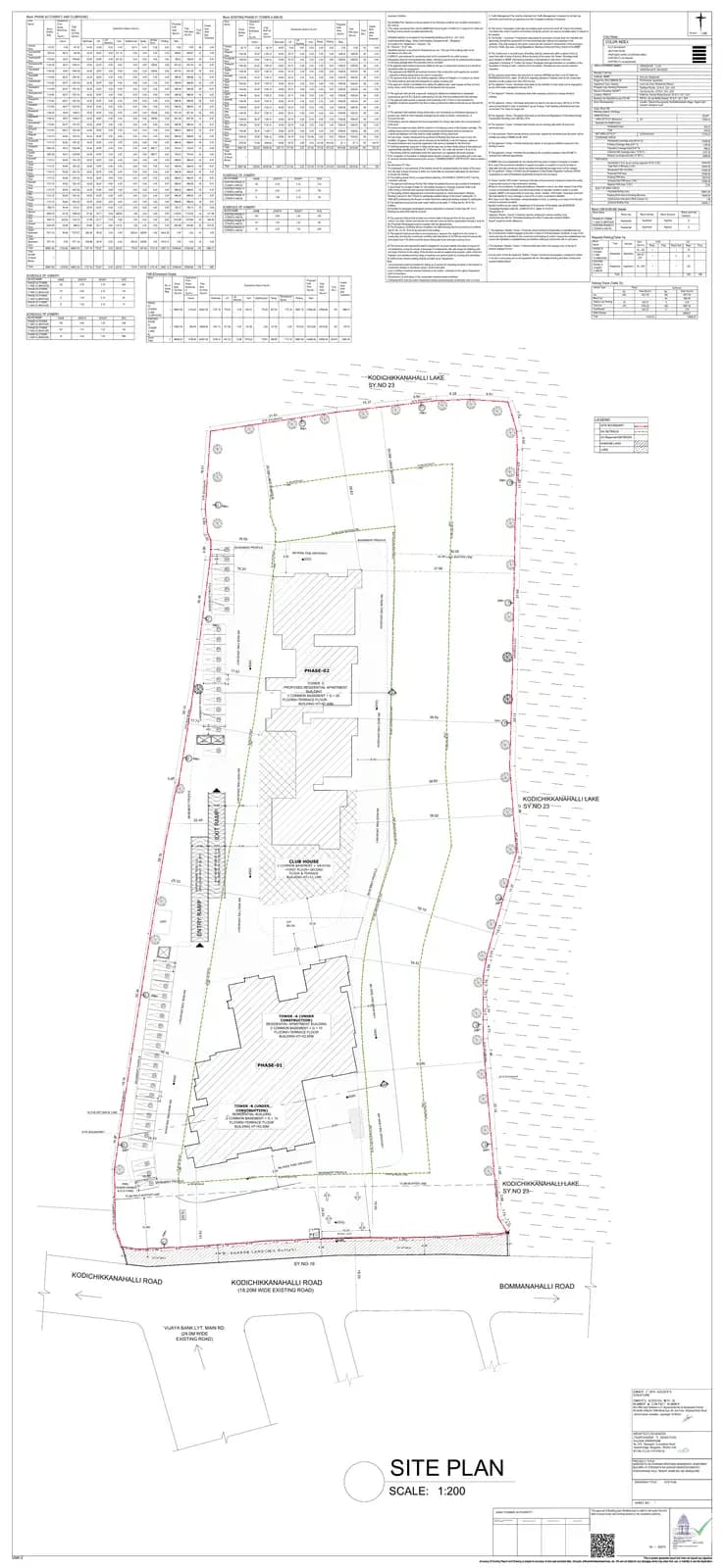 Raj Bay Vista: SITE PLAN COLOUR COPY.pdf, page 1 (filed with Karnataka RERA)