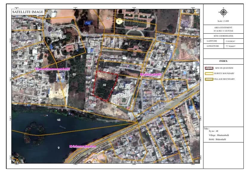 Casagrand Meridian: Google Map Demarcation.pdf (filed with Karnataka RERA)