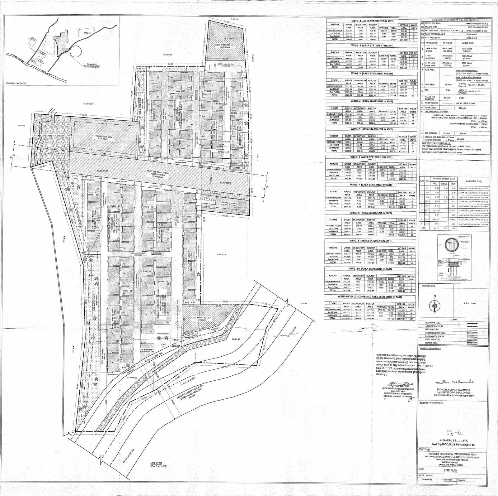 Divine Meadows: Approved Layout Plan (filed with Karnataka RERA)