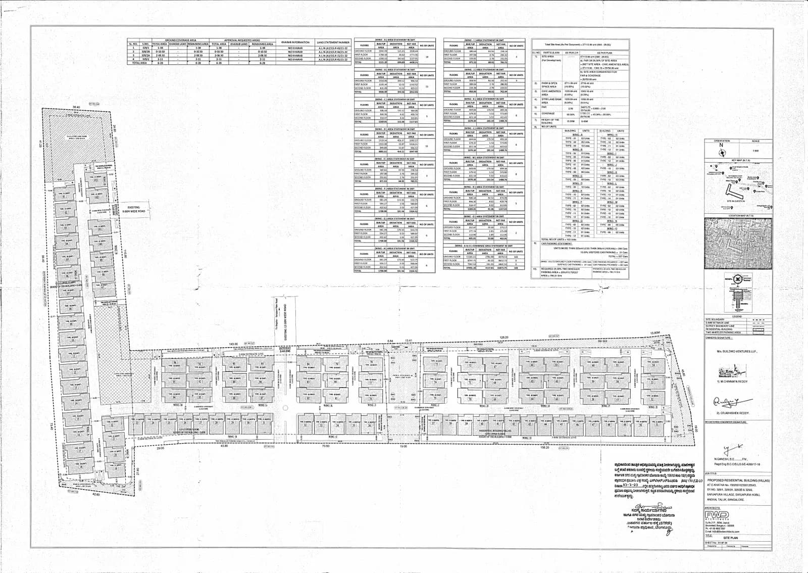 Spring Woods: Existing Layout Plan (filed with Karnataka RERA)