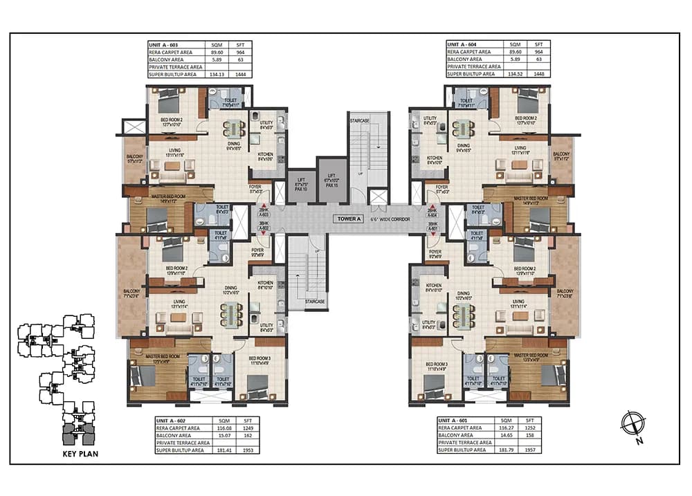 Wf48 floor plan: Tower A floor plan