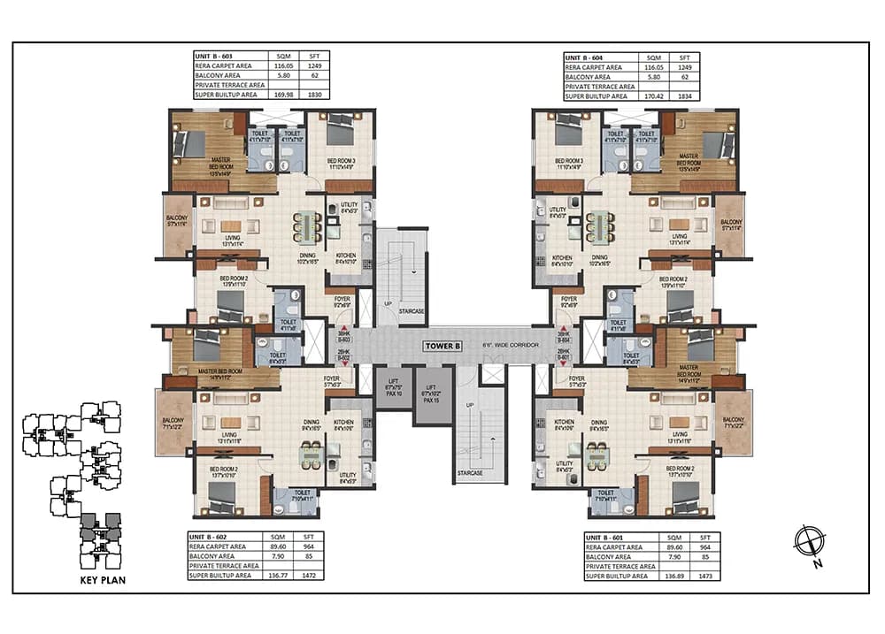 Wf48 floor plan: Tower B floor plan