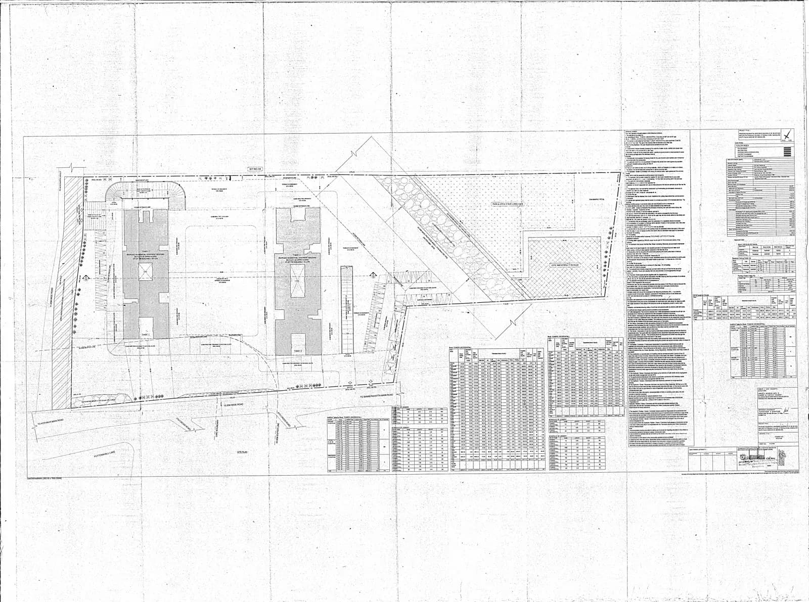 ADARSH LAKE RESERVA Phase 1: Existing Layout Plan (filed with Karnataka RERA)