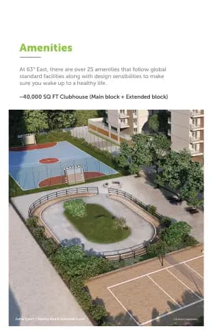 63 Degree East: Brochure, page 5 (filed with Karnataka RERA)