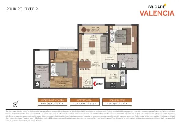 Cielo at Brigade Valencia: Brochure, page 3 (filed with Karnataka RERA)