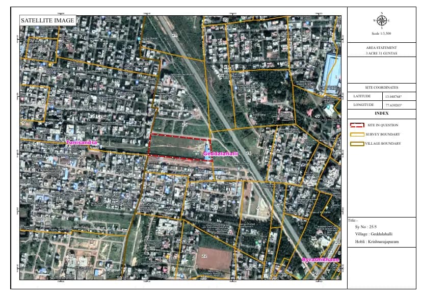 Casagrand Keatsway: Google Map demarcation.pdf (filed with Karnataka RERA)