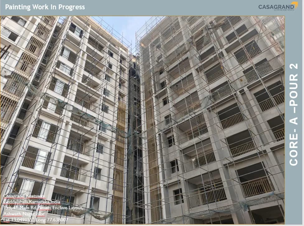 Casagrand Keatsway: Site photo filed with Karnataka RERA
