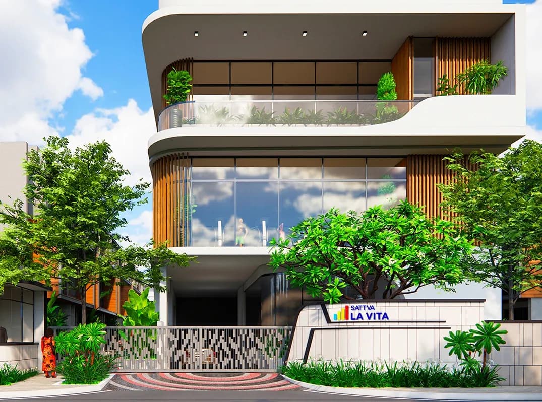 La Vita: Row house villa exterior elevation view (artist’s impression)