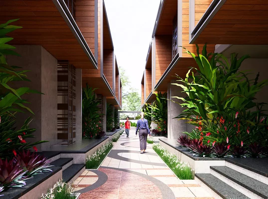 La Vita: Aerial view of project layout and landscaping (artist’s impression)