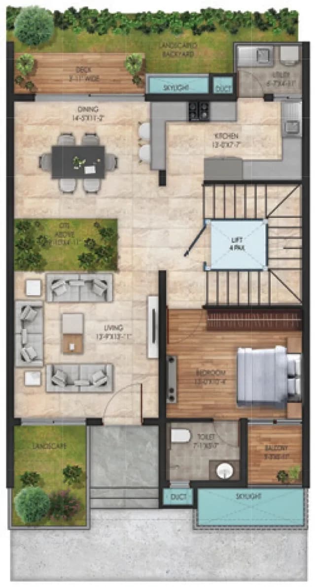 La Vita floor plan: Ground Floor West layout