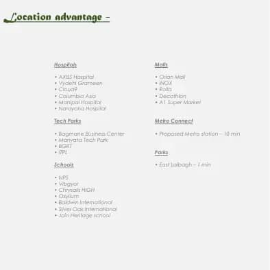 Ruchira Park East: Brochure, page 5 (filed with Karnataka RERA)