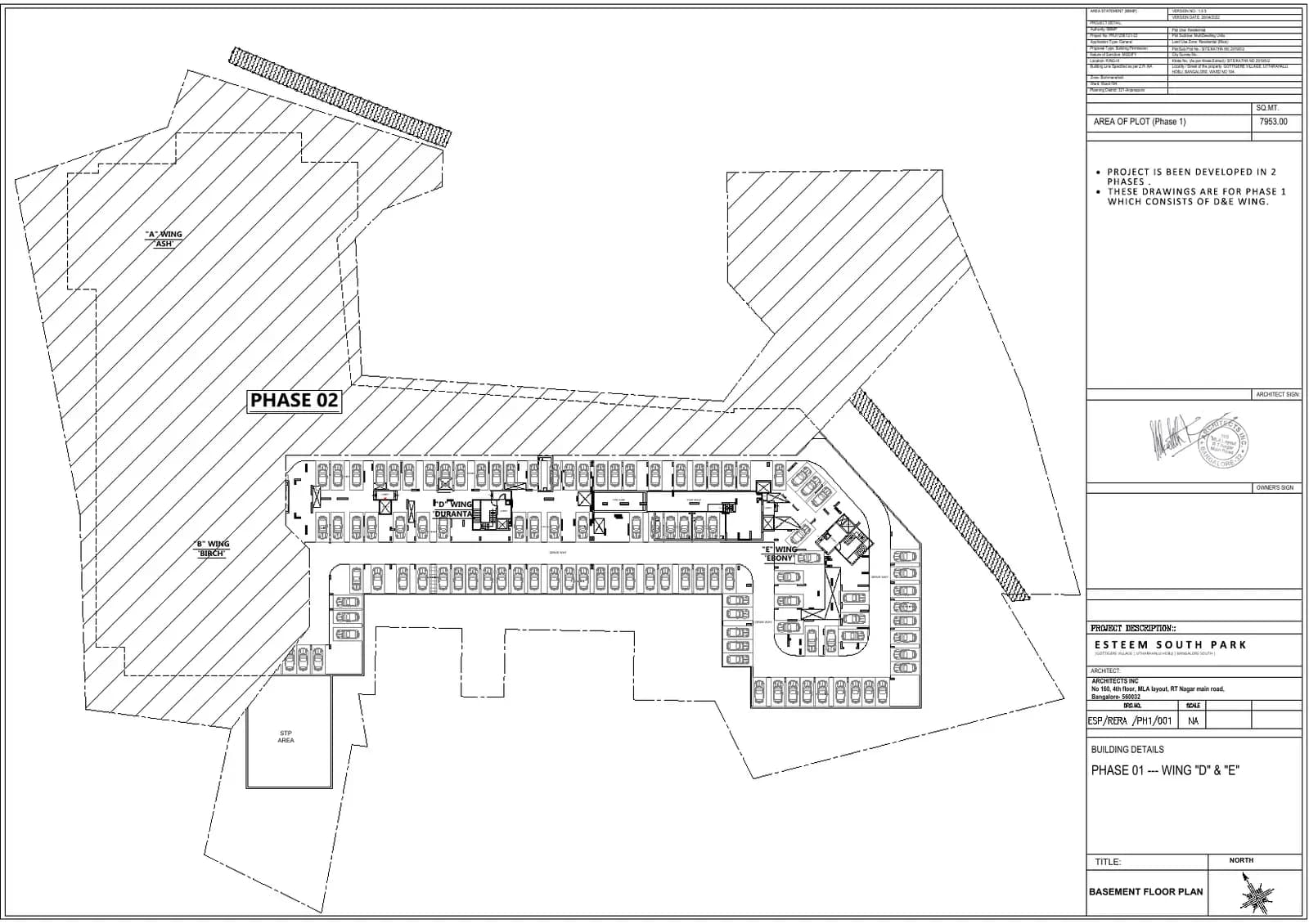 South Park: Existing Layout Plan (filed with Karnataka RERA)