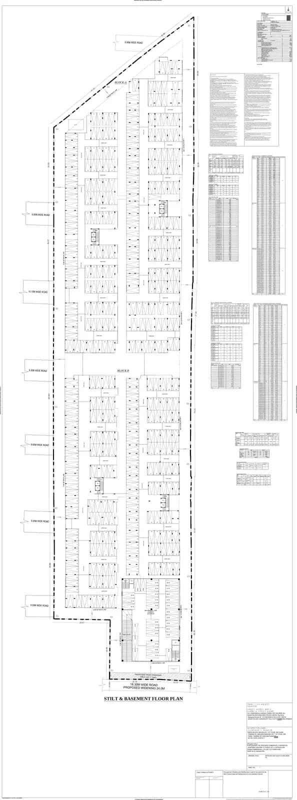 Kingston Legacy: Sanction plan Stilt and Ground floor plan, page 1 (filed with Karnataka RERA)