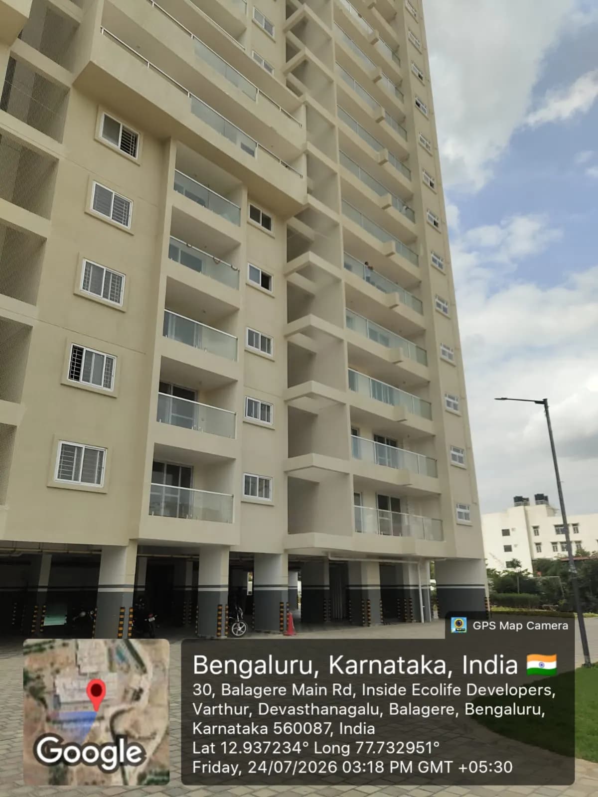Eon Akash B & C: Site photo filed with Karnataka RERA