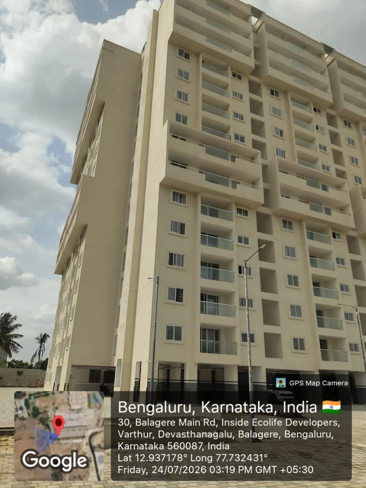 Eon Akash B & C: Site photo filed with Karnataka RERA