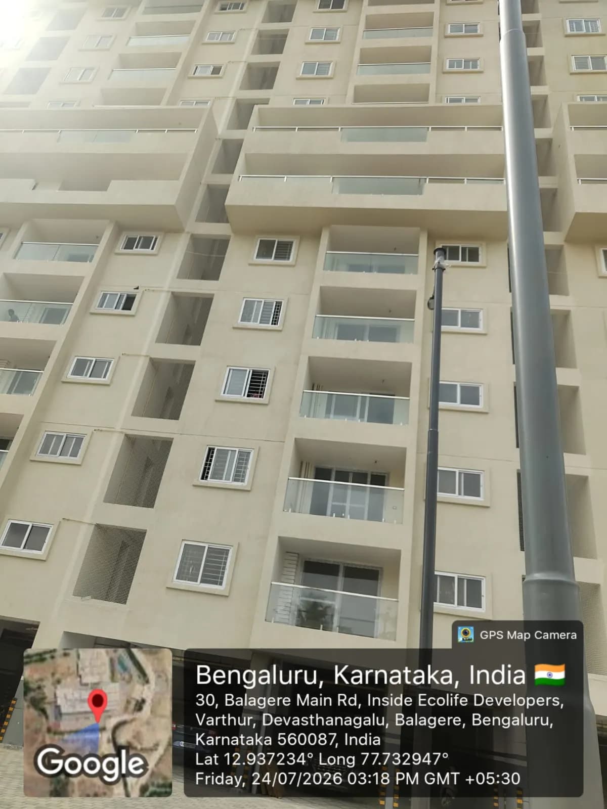 Eon Akash B & C: Site photo filed with Karnataka RERA
