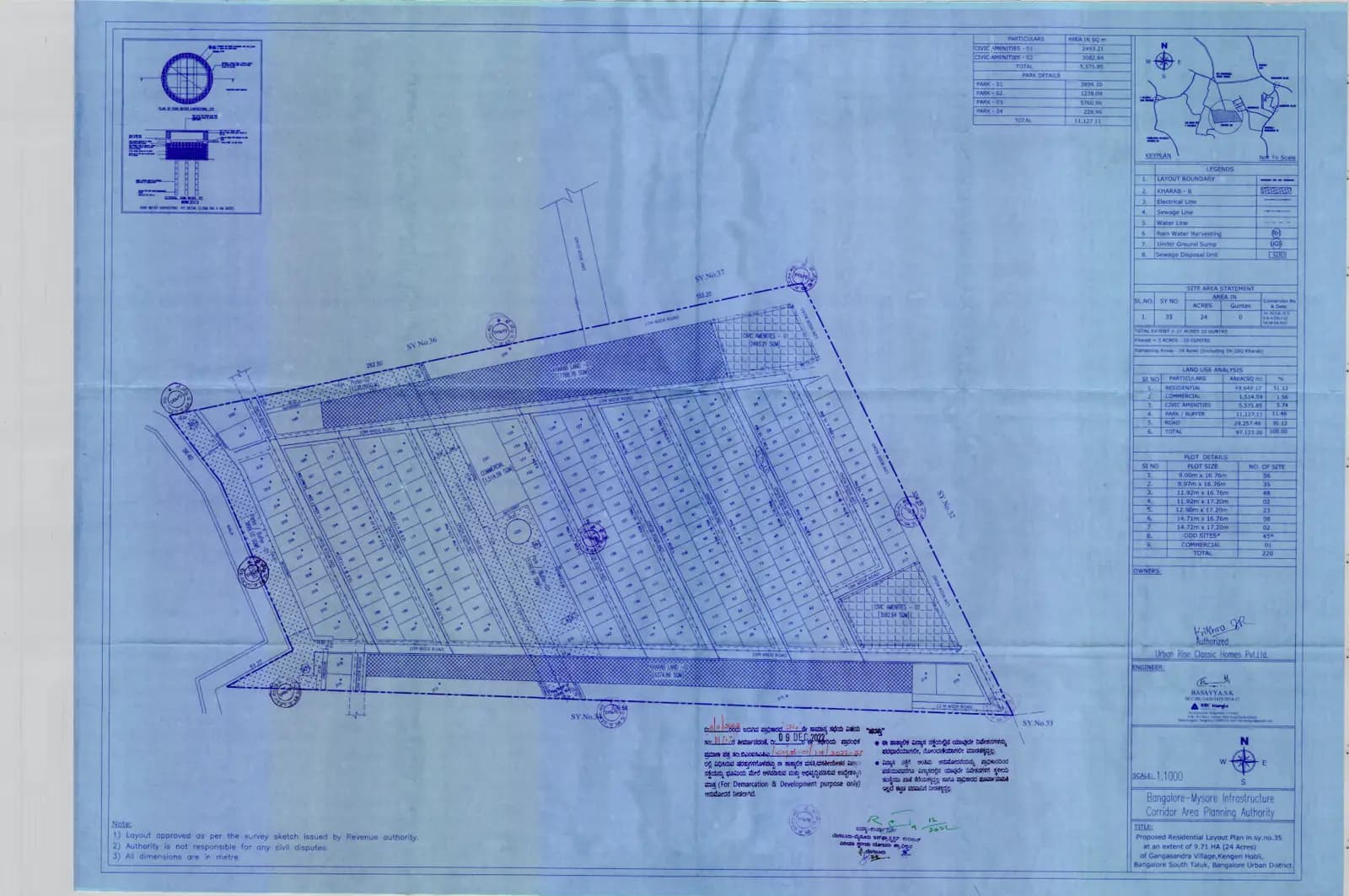 Paradise On Earth: Approved Layout Plan (filed with Karnataka RERA)