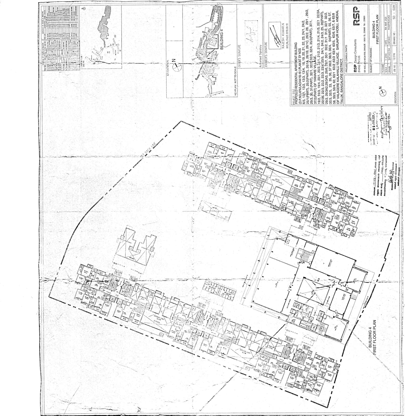 Aston Park @ The Prestige City: Plan First Floor (filed with Karnataka RERA)