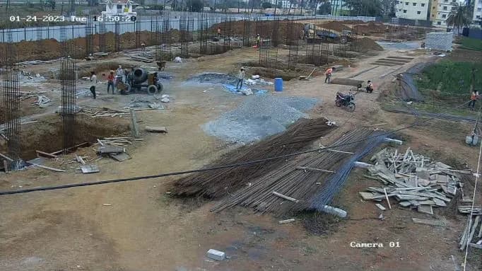 Blue Meadows: Site photo filed with Karnataka RERA