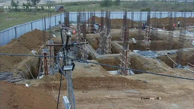 Blue Meadows: Site photo filed with Karnataka RERA