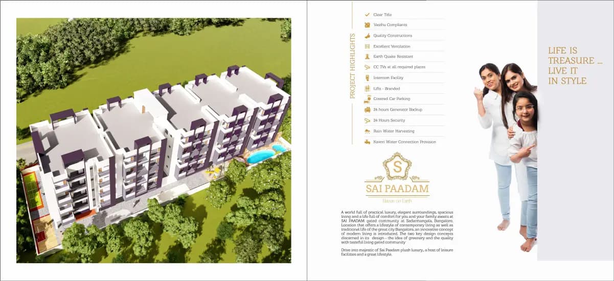 Sai Paadam: SAI PAADAM BROCHURE UPDATED_compressed.pdf, page 3 (filed with Karnataka RERA)