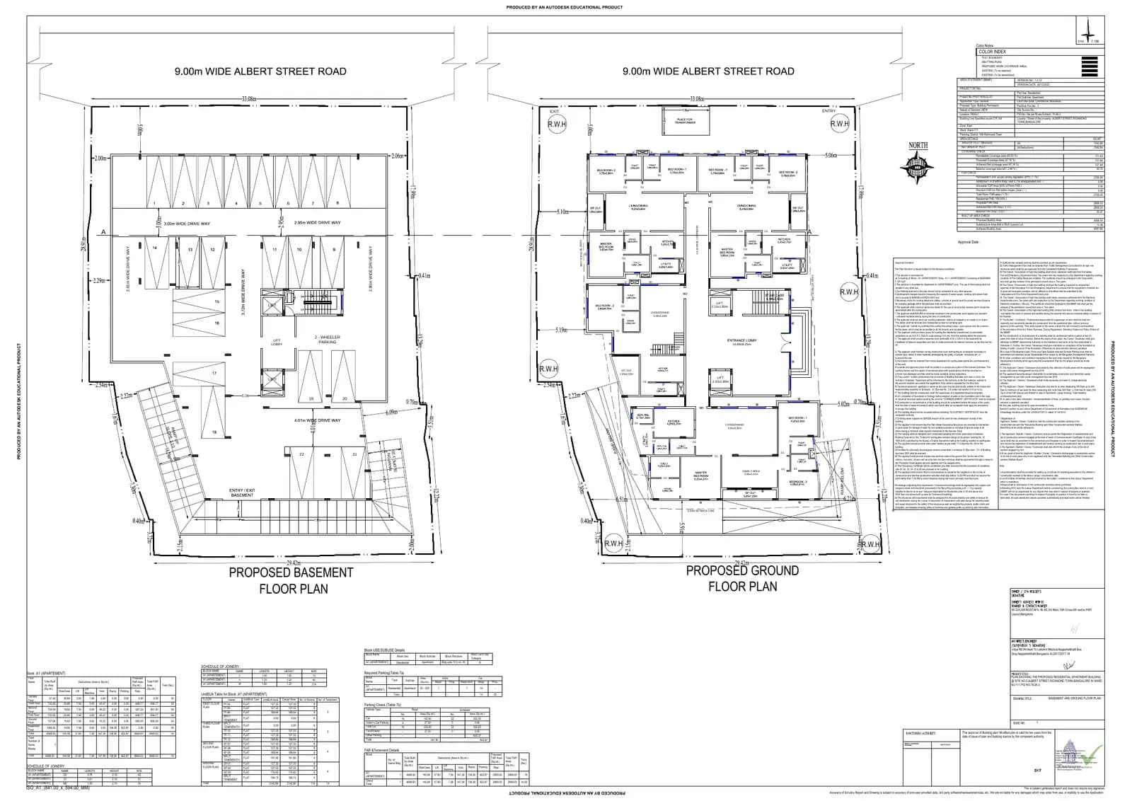 GM Palazzo: Approved Building/Plotting Plan, page 1 (filed with Karnataka RERA)