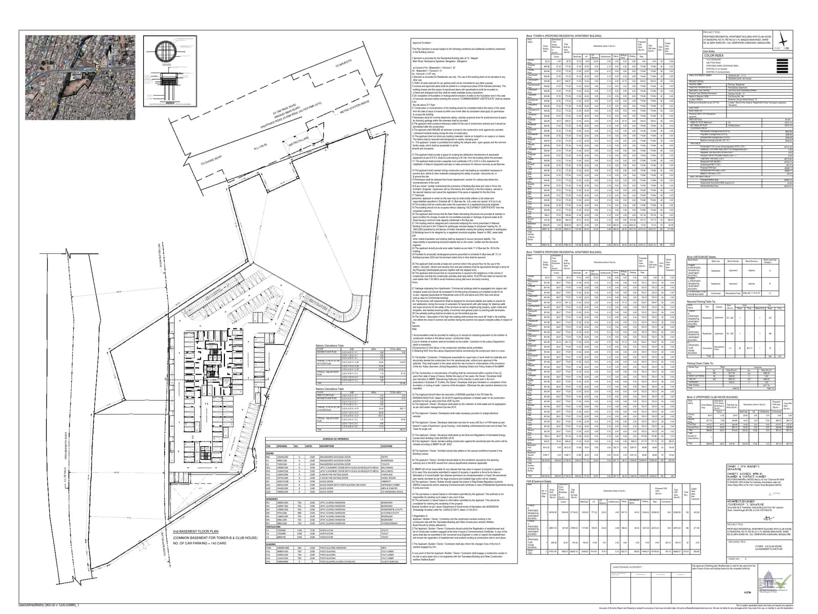 Purva Blubelle: 2 Basement floor plan.pdf (filed with Karnataka RERA)