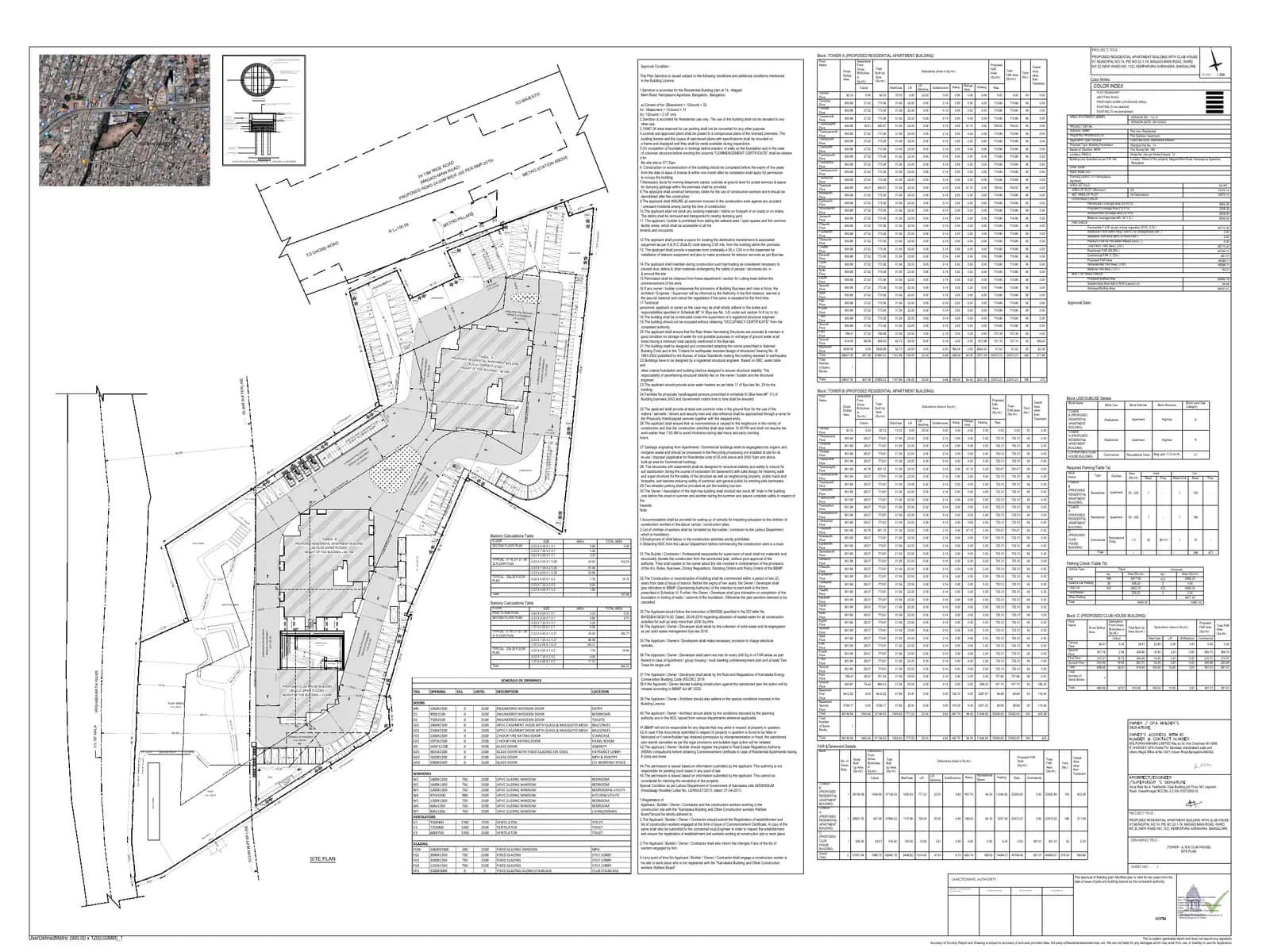 Purva Blubelle: Existing Layout Plan (filed with Karnataka RERA)