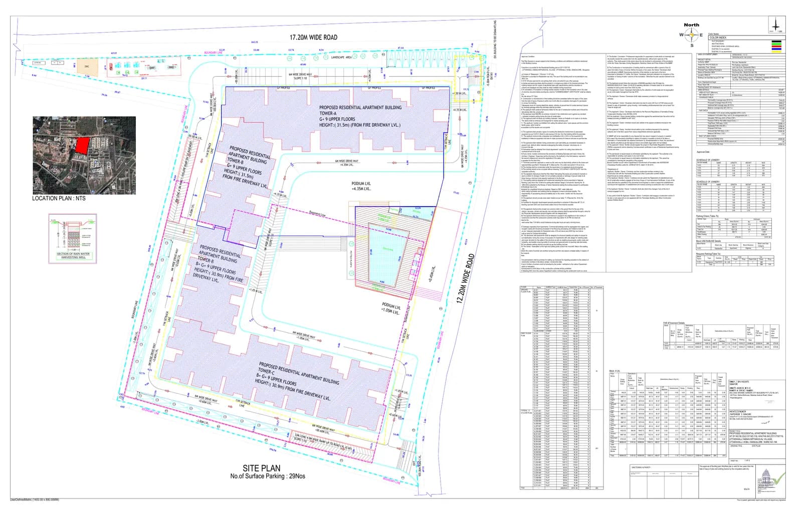 Casagrand Zaiden: 5 BBMP Approved Plan, page 1 (filed with Karnataka RERA)