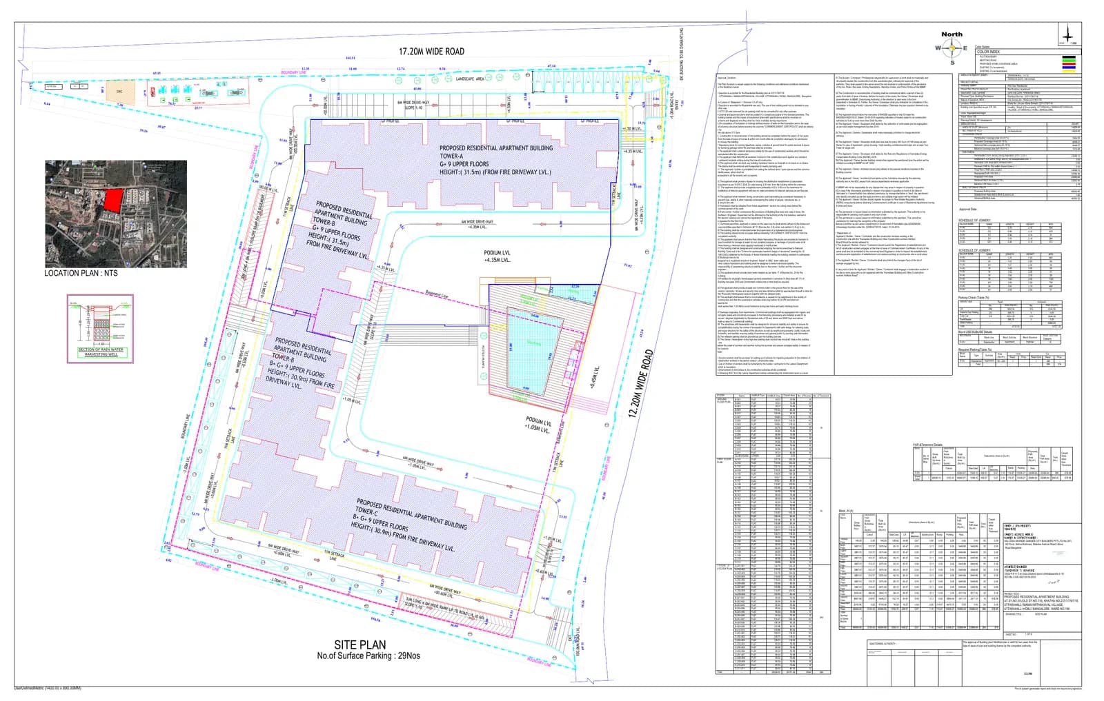 Casagrand Zaiden: Zaiden Approved Building Plan, page 1 (filed with Karnataka RERA)