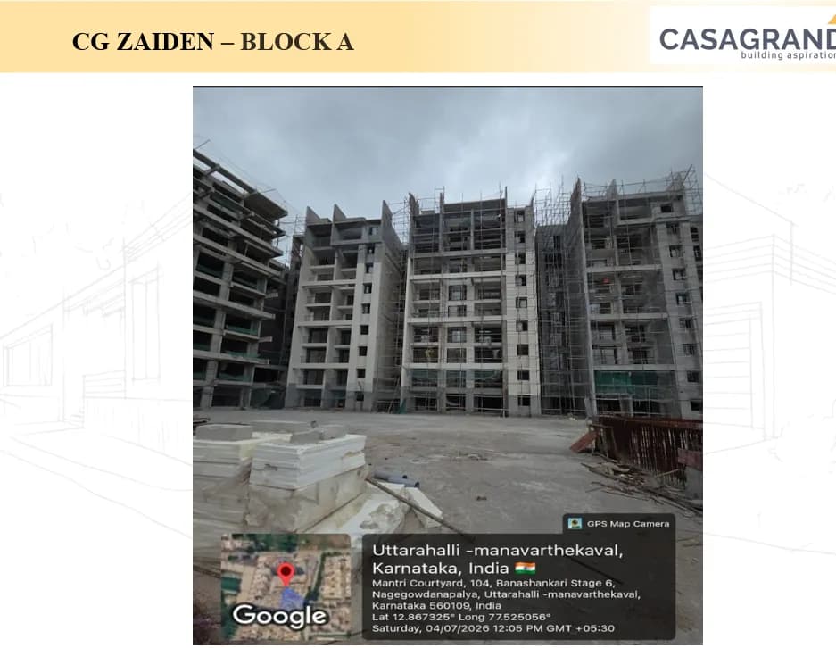 Casagrand Zaiden: Site photo filed with Karnataka RERA
