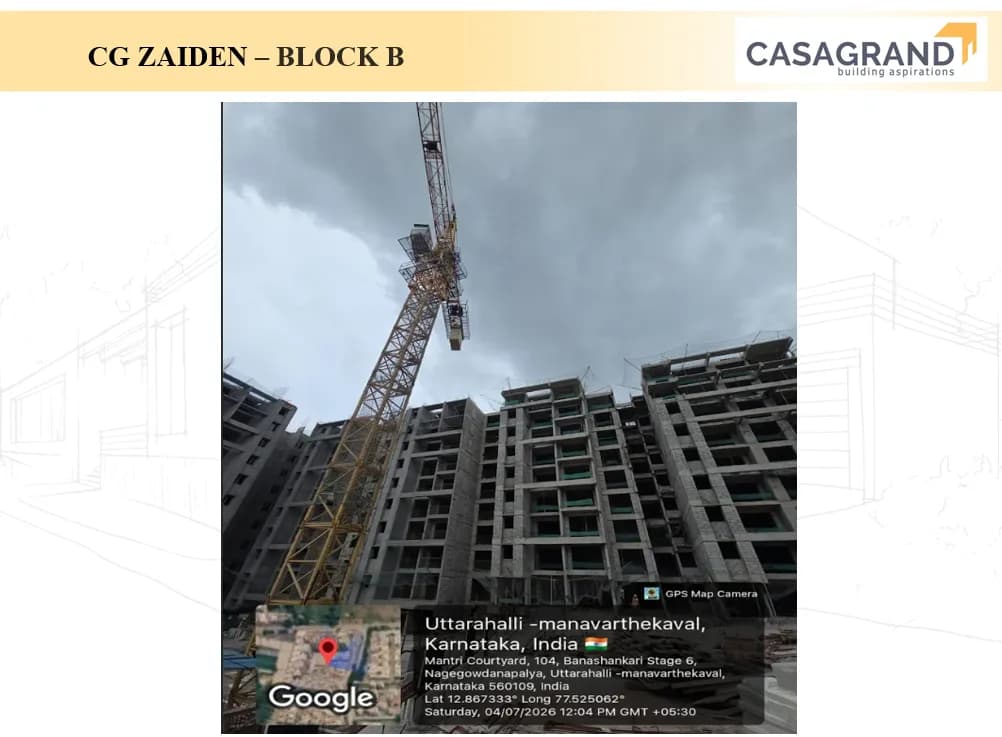 Casagrand Zaiden: Site photo filed with Karnataka RERA