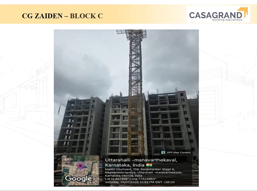 Casagrand Zaiden: Site photo filed with Karnataka RERA
