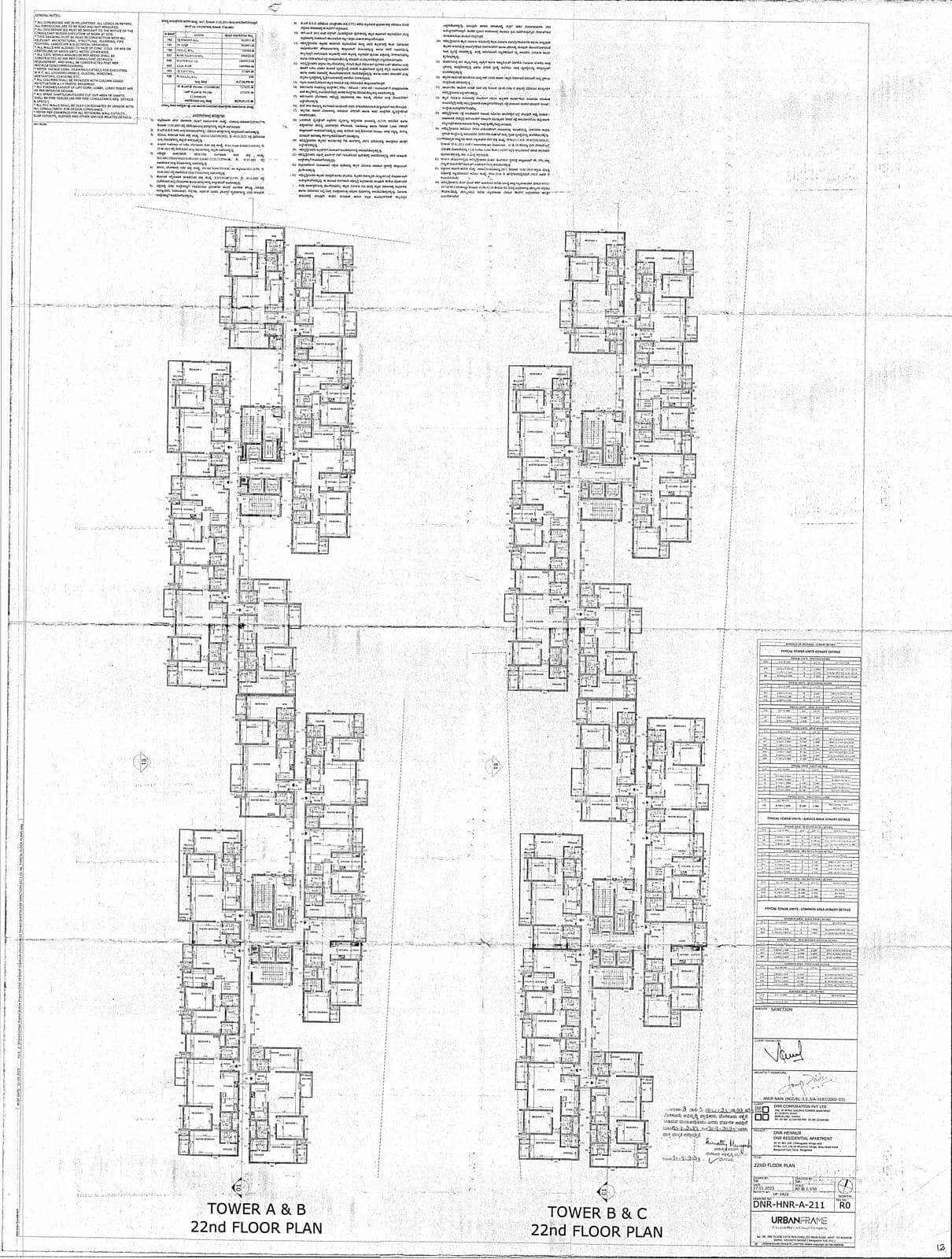 DNR Parklink: 22ND FLOOR PLAN (filed with Karnataka RERA)