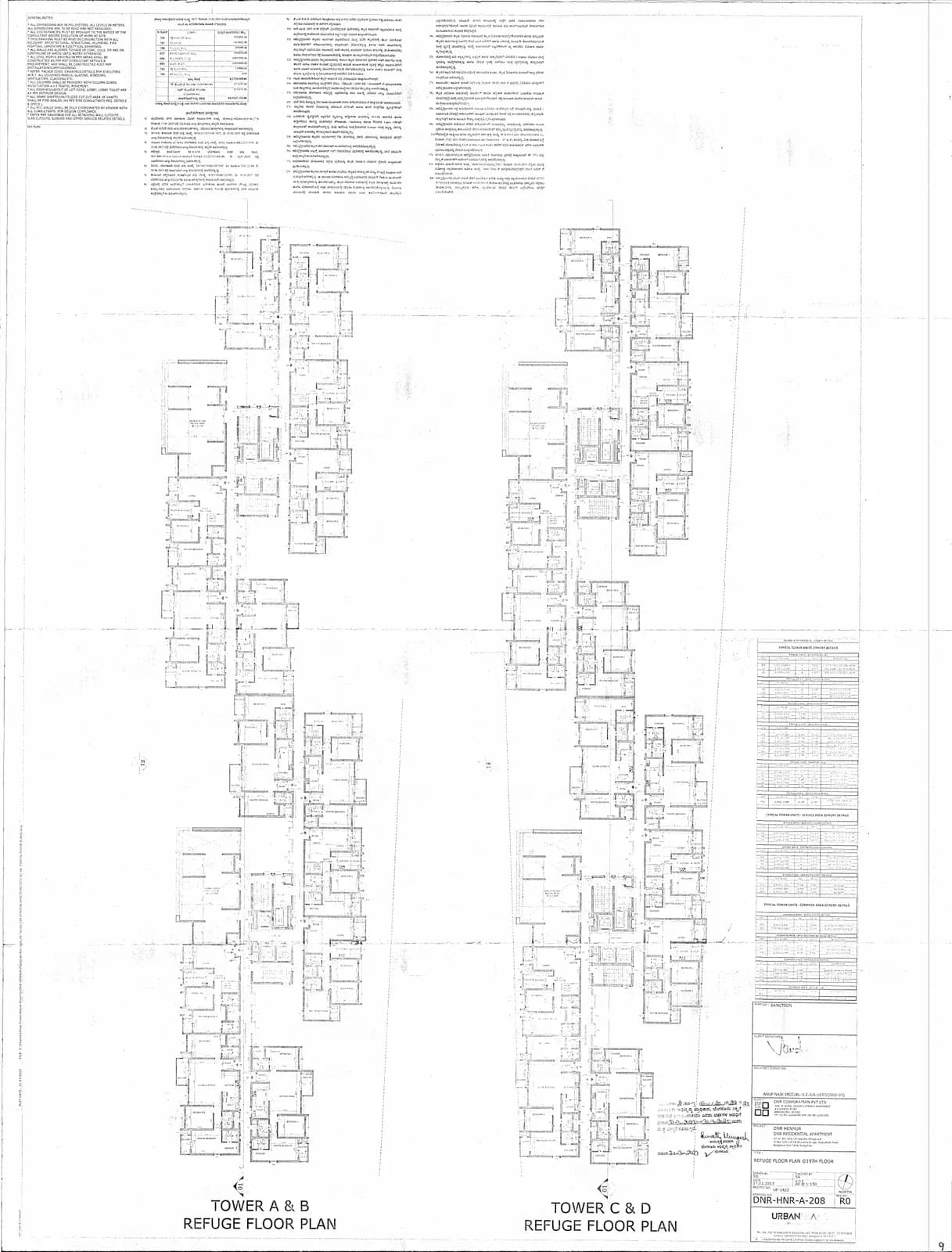 DNR Parklink: REFUGE FLOOR PLAN @ 9TH FLOOR (filed with Karnataka RERA)