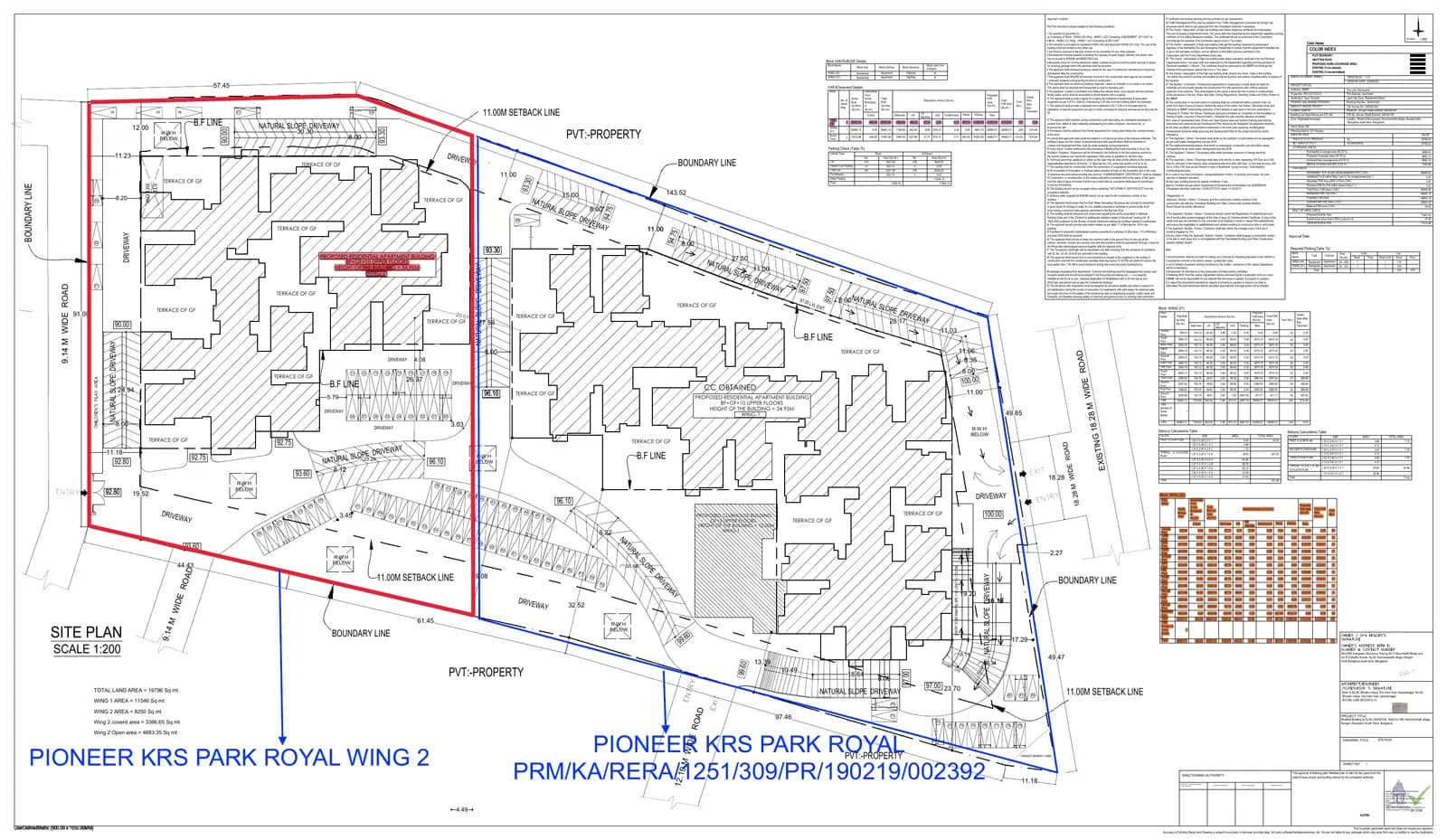 Pioneer KRS Park Royal: Wing 2 Area Demarcation.pdf (filed with Karnataka RERA)