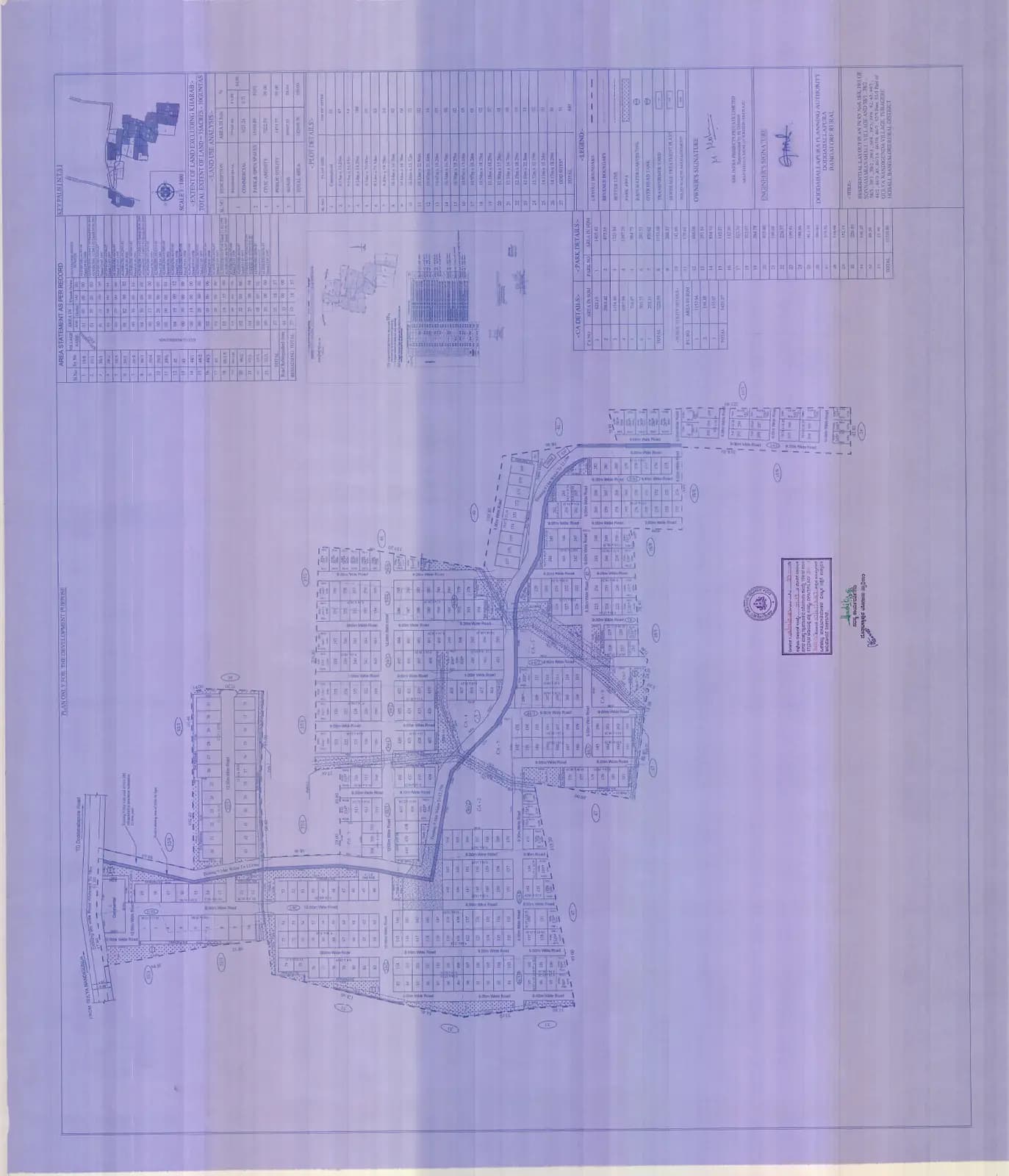 The Earth: Existing Layout Plan (filed with Karnataka RERA)